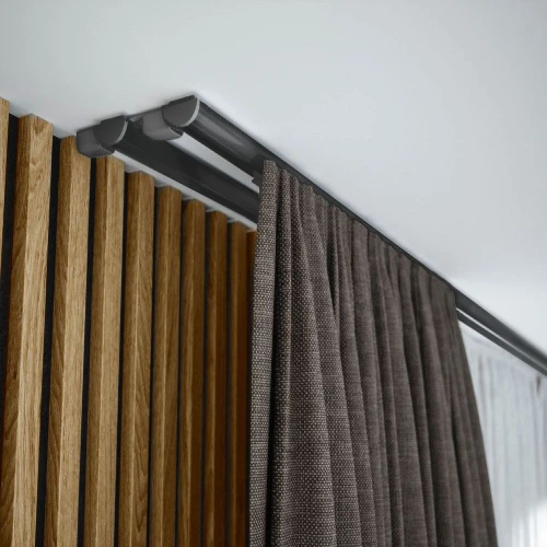 Double Curtain track style