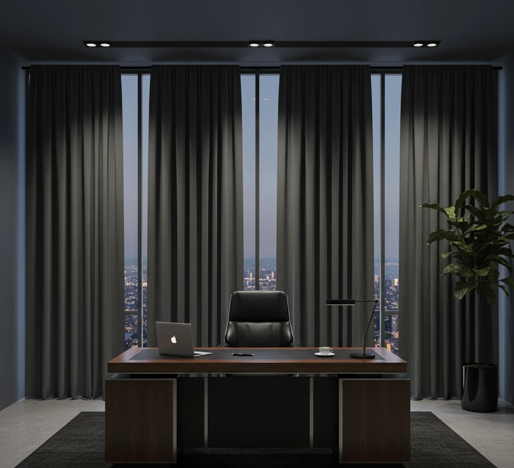 Blackout curtains for offices