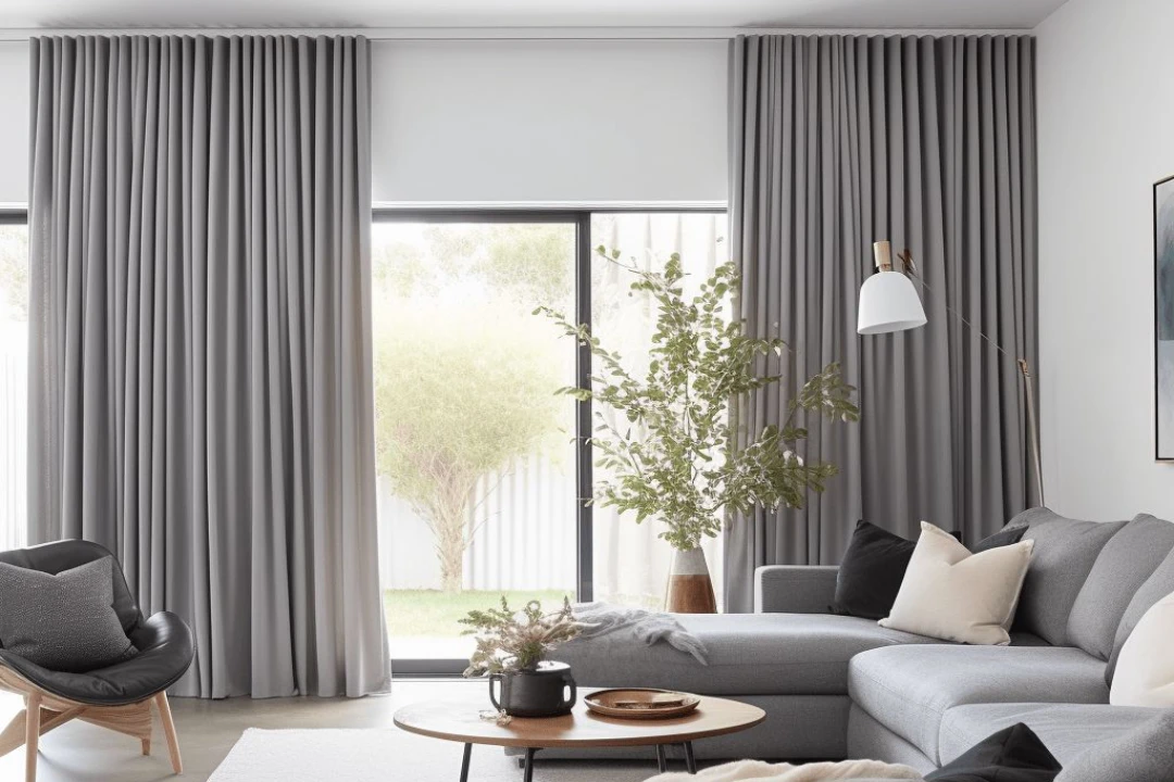 Grey Curtain Installation Dubai