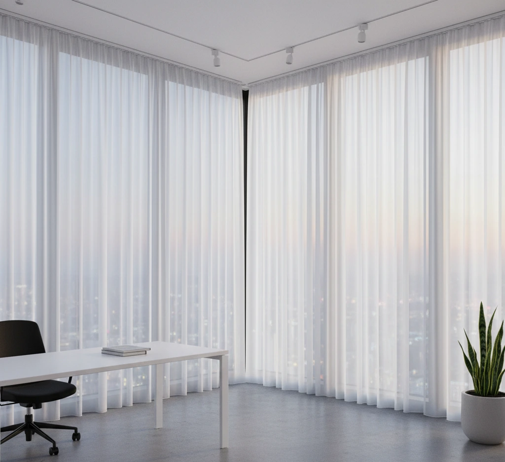 Modern blackout office curtains in UAE