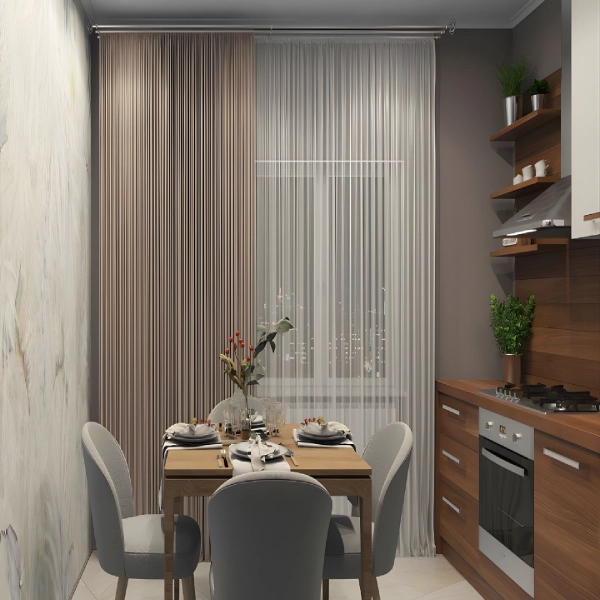 Sheer Chiffon Window Curtains Dubai