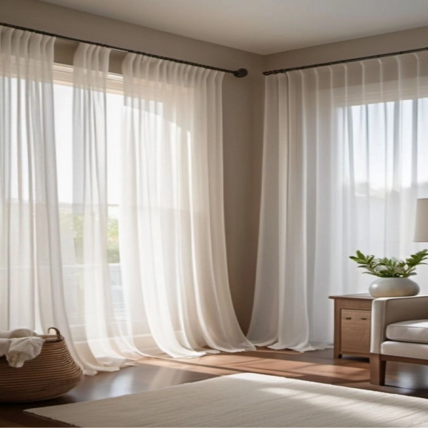 elegant sheer curtains in UAE