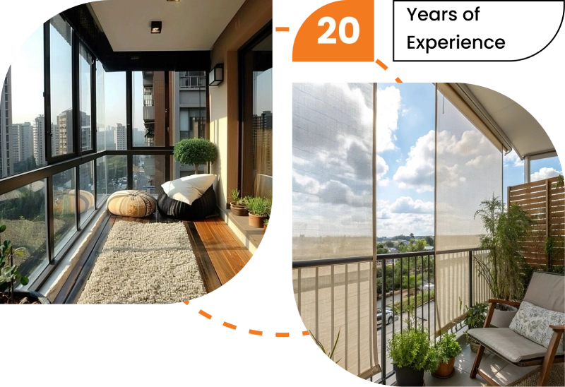 Outdoor balcony blinds Dubai