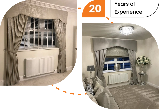 Decorative pelmet curtains Dubai