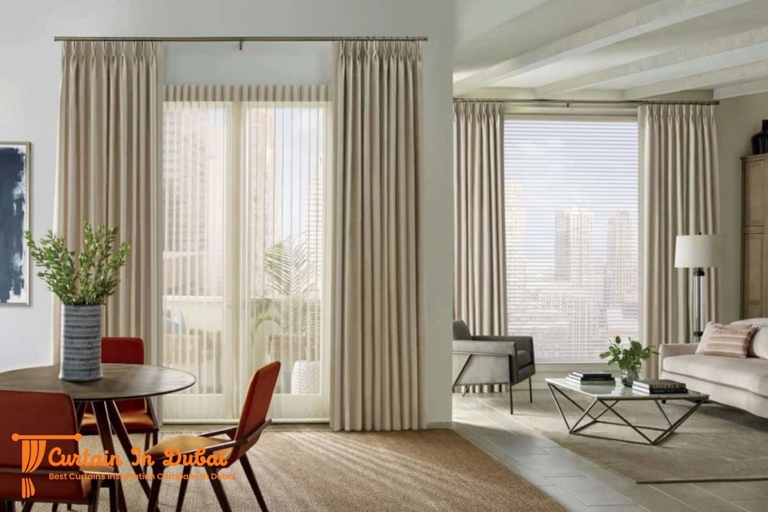 Best Window Curtain Designs for Your Dubai Home Floor-Length Curtains for Modern Interiors