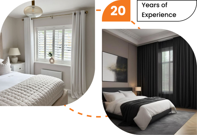 Luxury bedroom curtains Dubai