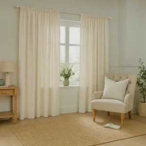 Greta White Linen curtains