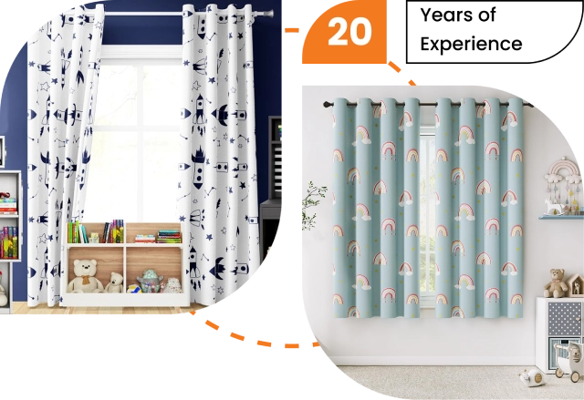 animal print kids curtains Dubai