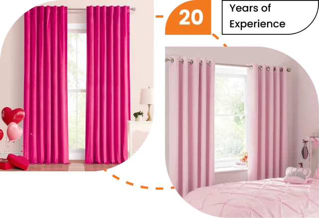 Blush pink curtains Dubai