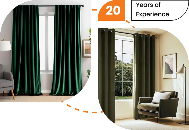 Green blackout curtains Dubai