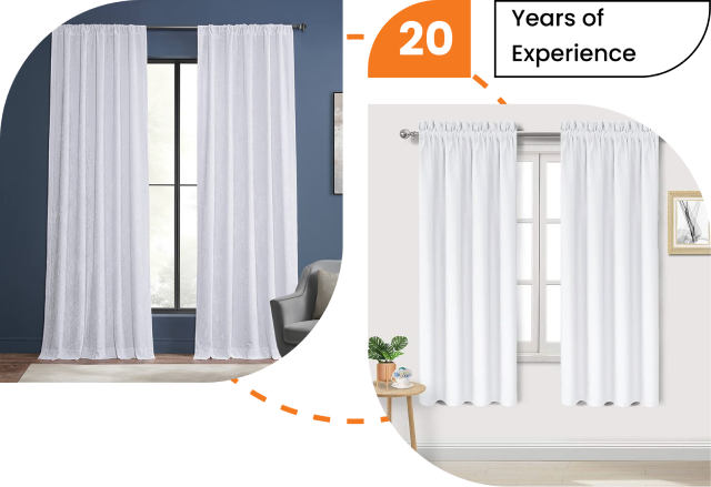 luxury white curtains Dubai