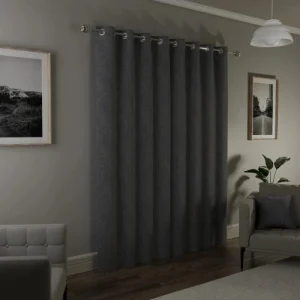 Light Grey Pleated Blackout Curtain