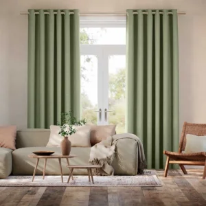 Lilith Sage Eyelet Curtains