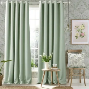 Pale Green Grommet Blackout Curtain