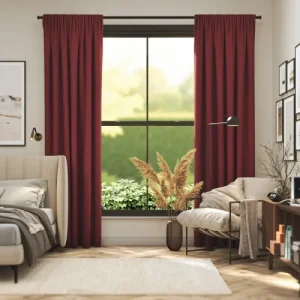 Royal Burgundy Luxury Silk Curtain