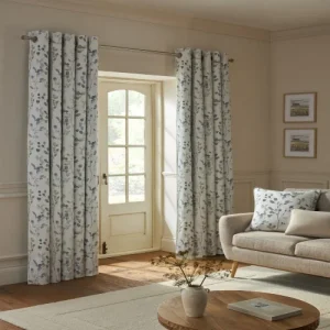 Soft Leaf Printed Cotton Curtain