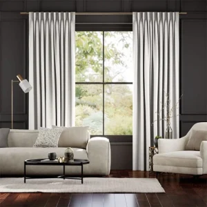 Velvet Pure White Living Room Curtains