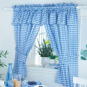 Blue Pelmet Curtains