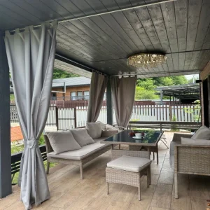 Grey Striped Balcony