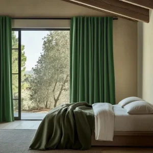 Hunter Soundproof Classic Curtains Green