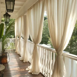 Ivory Luxury Balcony Drape
