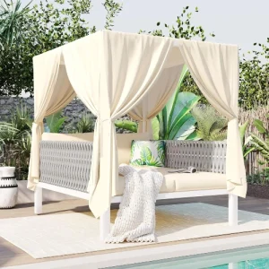 Patio Indoor Outdoor Net Bed Canopy Curtains