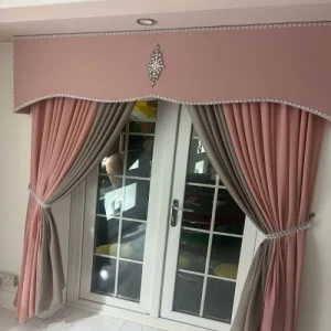 Pink Pelmet Curtains