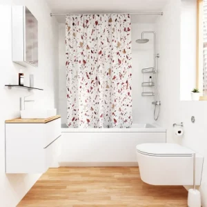 Pink Terrazzo Design Shower Curtain