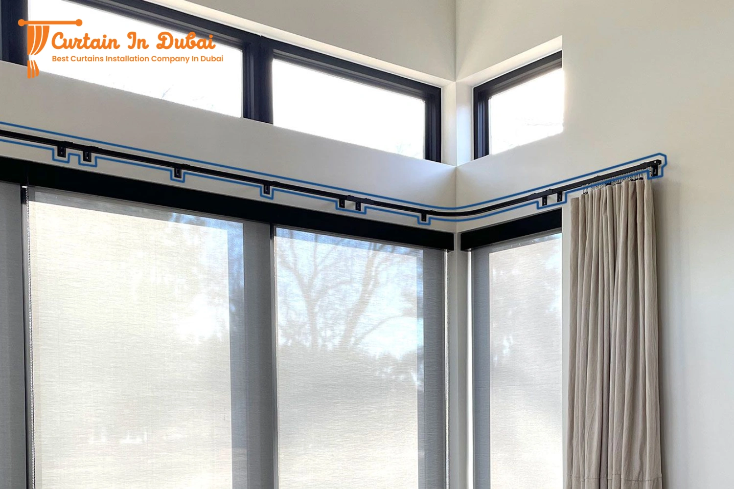 How To Block Light From The Top And Sides Of Curtains? Choose a Wraparound Curtain Track